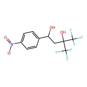 4,4,4-Trifluoro-1-(4-nitrophenyl)-3-(trifluoromethyl)butane-1,3-diol structure