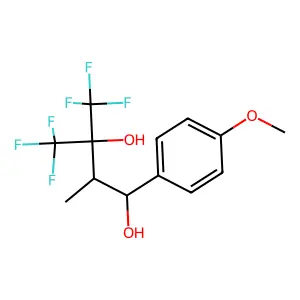 4,4,4-Trifluoro-1-(4-methoxyphenyl)-2-methyl-3-(trifluoromethyl)butane-1,3-diol structure