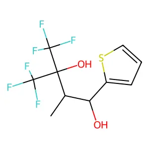 4,4,4-Trifluoro-2-methyl-1-(thiophen-2-yl)-3-(trifluoromethyl)butane-1,3-diol structure