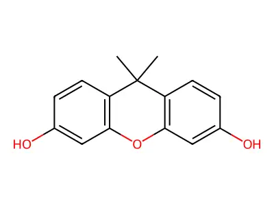 9,9-dimethyl-9H-xanthene-3,6-diol structure