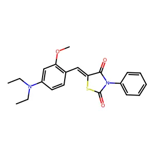 (5Z)-5-[4-(diethylamino)-2-methoxybenzylidene]-3-phenyl-1,3-thiazolidine-2,4-dione structure