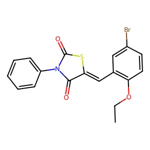 (5Z)-5-(5-bromo-2-ethoxybenzylidene)-3-phenyl-1,3-thiazolidine-2,4-dione structure