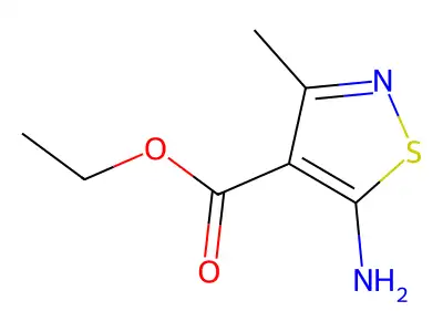 Ethyl 5-amino-3-methylisothiazole-4-carboxylate structure
