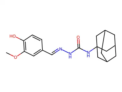 1-(1-Adamantyl)-3-[(4-hydroxy-3-methoxyphenyl)methylideneamino]urea structure