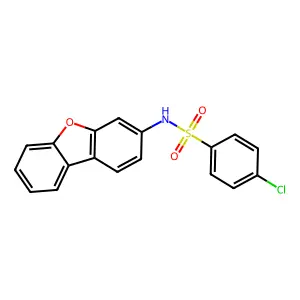 4-chloro-N-dibenzofuran-3-ylbenzenesulfonamide structure