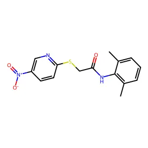 N-(2,6-dimethylphenyl)-2-(5-nitropyridin-2-yl)sulfanylacetamide structure