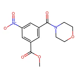 Methyl 3-(morpholin-4-ylcarbonyl)-5-nitrobenzoate structure