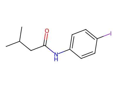 N-(4-iodophenyl)-3-methylbutanamide structure