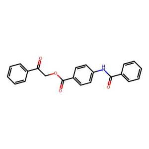 Phenacyl 4-benzamidobenzoate structure