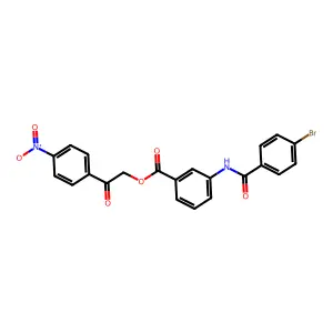 [2-(4-Nitrophenyl)-2-oxoethyl] 3-[(4-bromobenzoyl)amino]benzoate structure