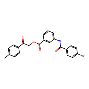 2-(4-Methylphenyl)-2-oxoethyl 3-[(4-bromobenzoyl)amino]benzoate structure
