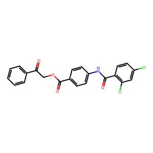 Phenacyl 4-[(2,4-dichlorobenzoyl)amino]benzoate structure