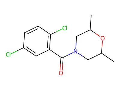 (2,5-Dichlorophenyl)(2,6-dimethylmorpholin-4-yl)methanone structure