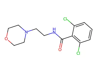 2,6-dichloro-N-(2-morpholin-4-ylethyl)benzamide structure