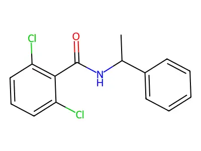 2,6-dichloro-N-(1-phenylethyl)benzamide structure