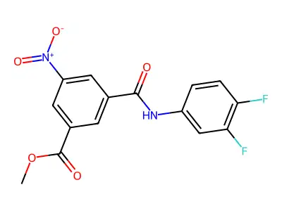 Methyl 3-[(3,4-difluorophenyl)carbamoyl]-5-nitrobenzoate structure