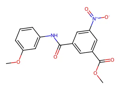 Methyl 3-[(3-methoxyphenyl)carbamoyl]-5-nitrobenzoate structure