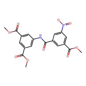 methyl 5-{N-[3,5-bis(methoxycarbonyl)phenyl]carbamoyl}-3-nitrobenzoate structure