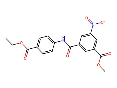 Methyl 3-{[4-(ethoxycarbonyl)phenyl]carbamoyl}-5-nitrobenzoate structure