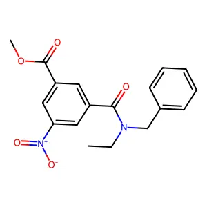 Methyl 3-[benzyl(ethyl)carbamoyl]-5-nitrobenzoate structure
