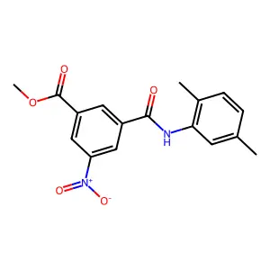 Methyl 3-[(2,5-dimethylphenyl)carbamoyl]-5-nitrobenzoate structure