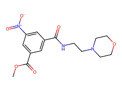 Methyl 3-{[2-(morpholin-4-yl)ethyl]carbamoyl}-5-nitrobenzoate structure