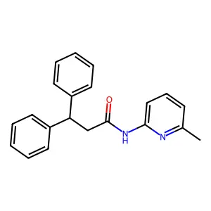 N-(6-methylpyridin-2-yl)-3,3-diphenylpropanamide structure
