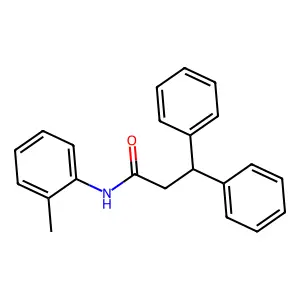 N-(2-methylphenyl)-3,3-diphenylpropanamide structure