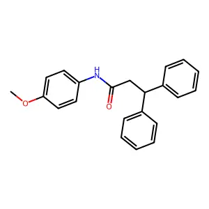 N-(4-methoxyphenyl)-3,3-diphenylpropanamide structure