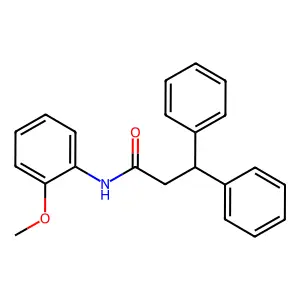N-(2-methoxyphenyl)-3,3-diphenylpropanamide structure