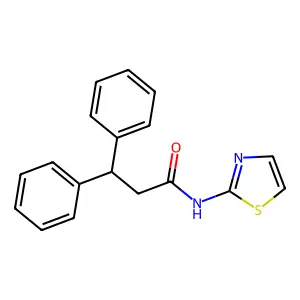 3,3-diphenyl-N-(1,3-thiazol-2-yl)propanamide structure