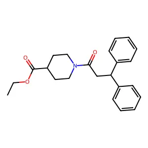 Ethyl 1-(3,3-diphenylpropanoyl)piperidine-4-carboxylate structure