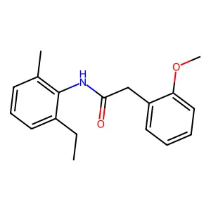 N-(2-ethyl-6-methylphenyl)-2-(2-methoxyphenyl)acetamide structure