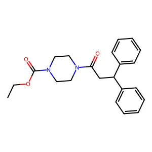 Ethyl 4-(3,3-diphenylpropanoyl)piperazine-1-carboxylate structure