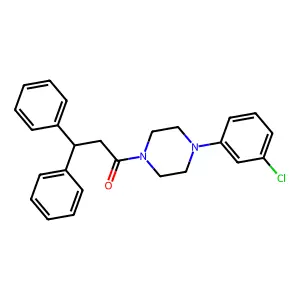 1-[4-(3-Chlorophenyl)piperazin-1-yl]-3,3-diphenylpropan-1-one structure