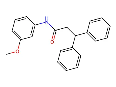 N-(3-methoxyphenyl)-3,3-diphenylpropanamide structure