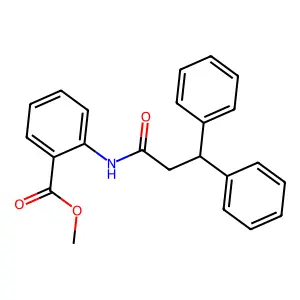 Methyl 2-(3,3-diphenylpropanoylamino)benzoate structure