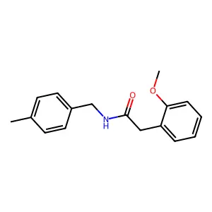 2-(2-methoxyphenyl)-N-[(4-methylphenyl)methyl]acetamide structure