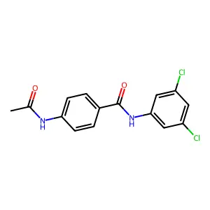 4-acetamido-N-(3,5-dichlorophenyl)benzamide structure
