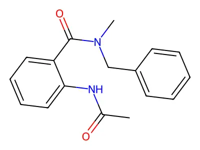 2-acetamido-N-benzyl-N-methylbenzamide structure