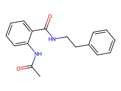 2-acetamido-N-(2-phenylethyl)benzamide structure