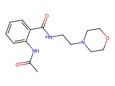 2-acetamido-N-(2-morpholin-4-ylethyl)benzamide structure