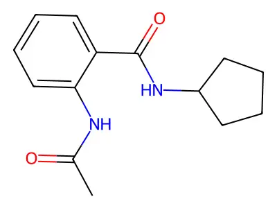 2-acetamido-N-cyclopentylbenzamide structure