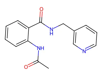 2-acetamido-N-(pyridin-3-ylmethyl)benzamide structure