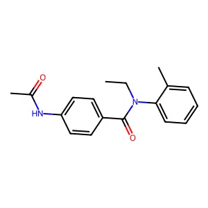 4-acetamido-N-ethyl-N-(2-methylphenyl)benzamide structure