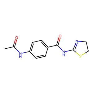 4-acetamido-N-(4,5-dihydro-1,3-thiazol-2-yl)benzamide structure
