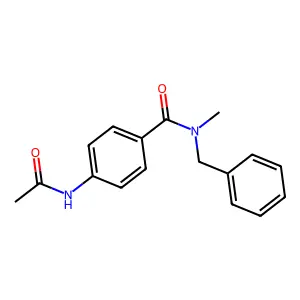 4-乙酰氨基-N-苄基-N-甲基苯甲酰胺 structure