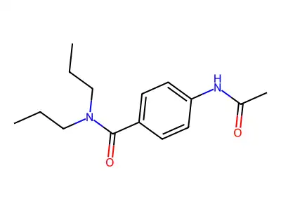 4-acetamido-N,N-dipropylbenzamide structure