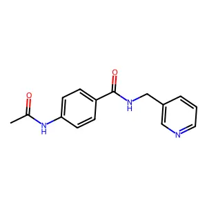 4-乙酰氨基-N-(3-吡啶基甲基)苯甲酰胺 structure
