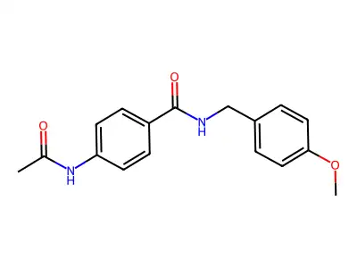 4-acetamido-N-[(4-methoxyphenyl)methyl]benzamide structure